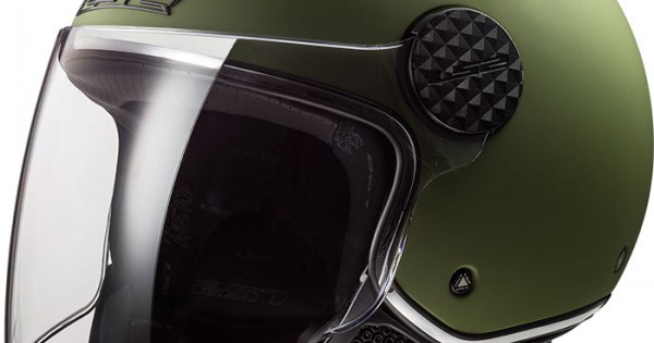 Casque Moto Jet LS2 Sphere II - Homologué ECE 22.06 - Military Green - Taille XXL - Visière Anti-rayures Et Anti-UV